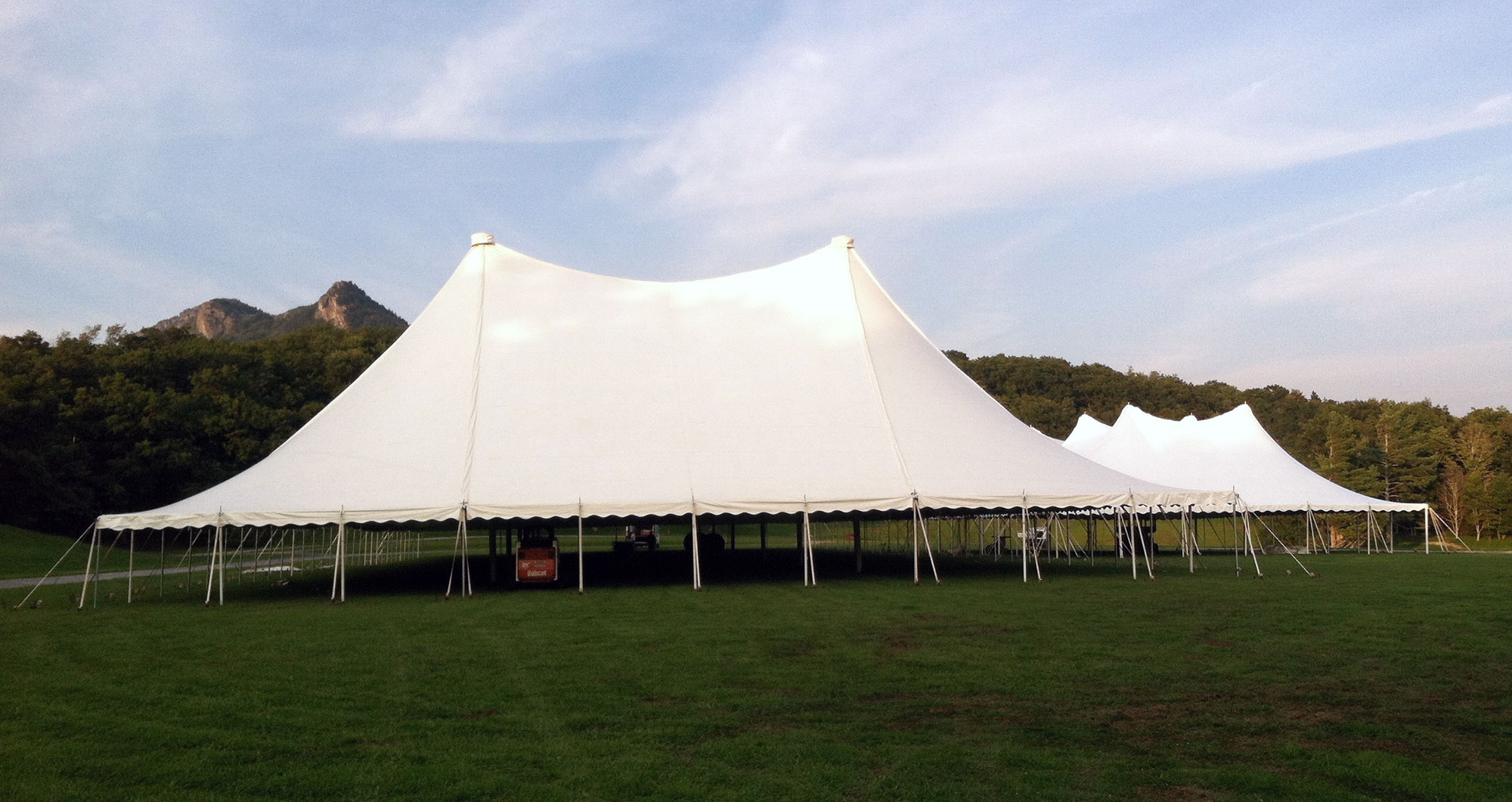 Large white awnings and tents for rent