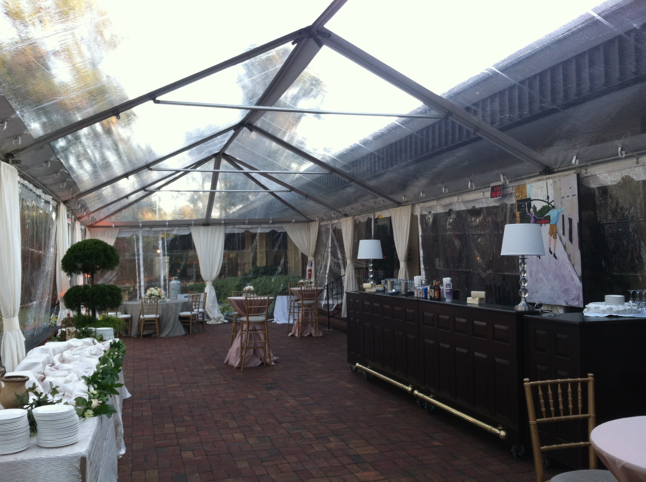 Clear Top Tent Rental and Dining Station